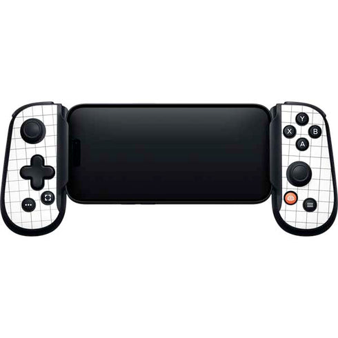 White Grid Backbone One for iPhone Game Controller Skin